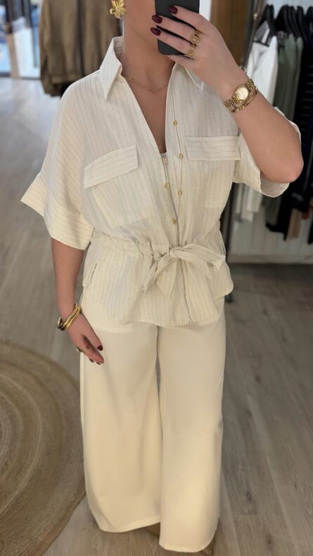 BLOUSE LIGNÉE À ZIP – Image 2