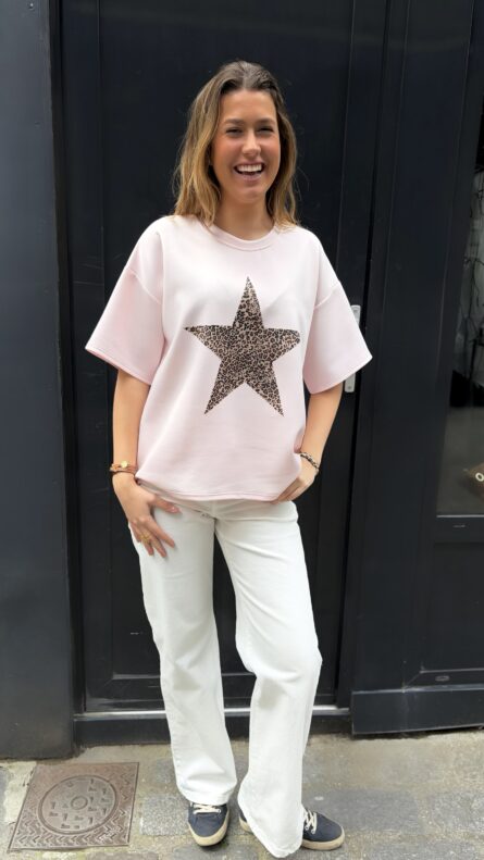 T SHIRT AMBRE - ROSE