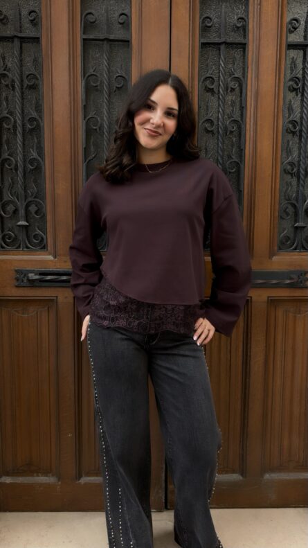 T SHIRT DIANE - PRUNE