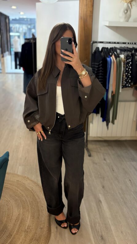 VESTE LESLIE - CHOCO